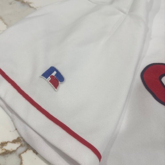 Vintage 1990s Cleveland Indians Jersey/Shirt Mens XL Russell Athletic Baseball - Picture 5 of 7